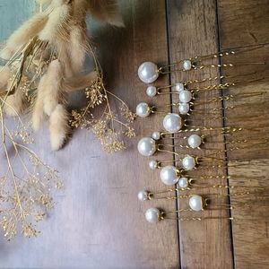Bhldn multi size pearl hair pins
